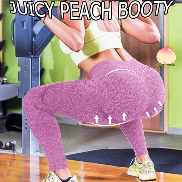 NWT! Women’s juicy peach butt purple/pink leggings, Small - Picture 4 of 6